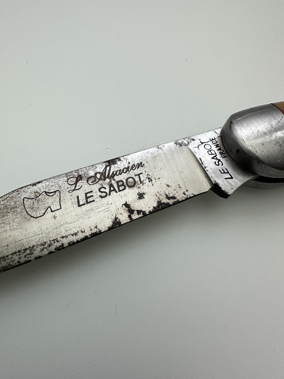 SABOT L’ALSACIEN Burl Wood Pocket Knife Corkscrew Multi tool