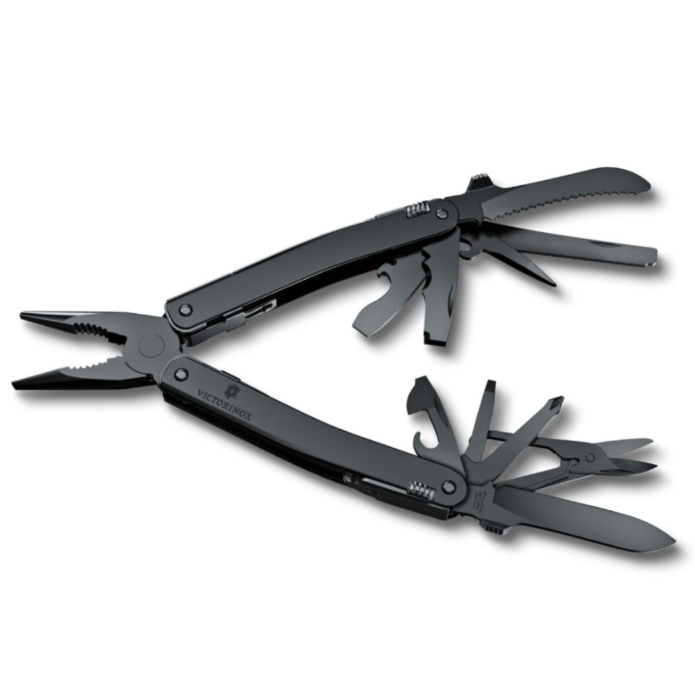 Victorinox Swiss Tool Spirit SPMXBS One Hand Opening Multi-Tool Black & Pouch –