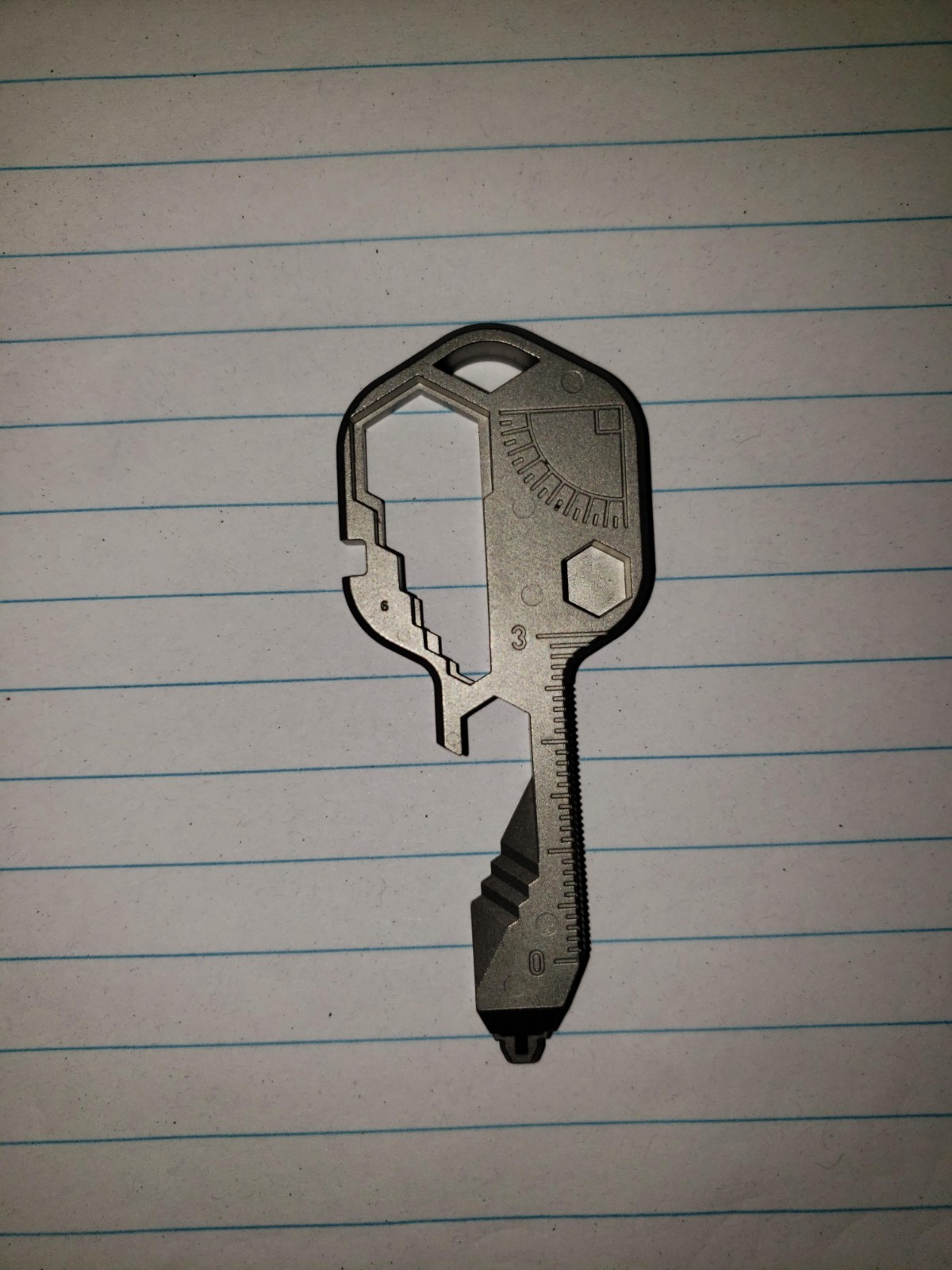 Versatile Keychain Multitool: 16+ Functions in Compact Design for EDC Travel
