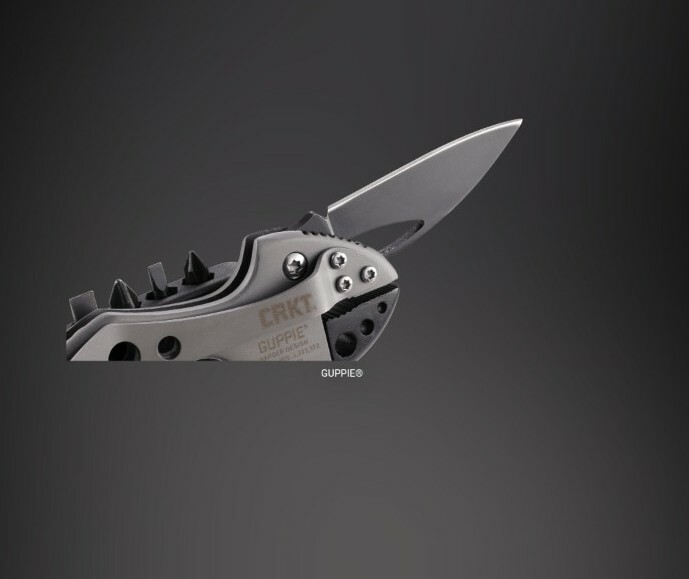 NEW”CRKT GUPPIE MULTI TOOL,Carabiner,Adjustable wrench knifeLEDlight Screwdriver
