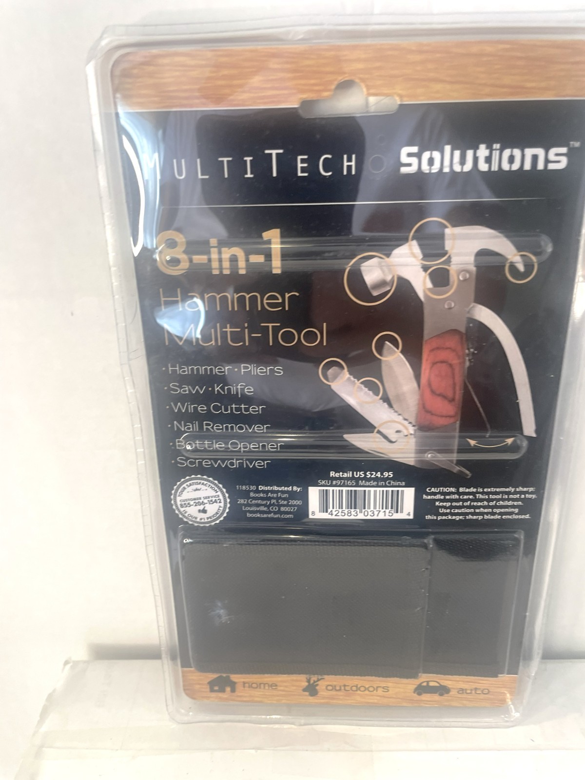Multitech 8 in 1 Folding Multi-Purpose Pliers, Hammer, Bottle Opener, and MORE