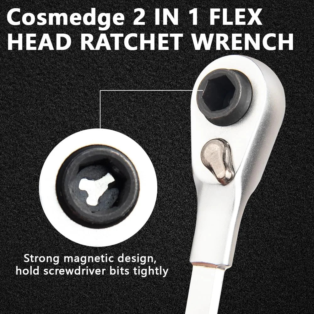 Flat End 2 in1 EDC Ratchet Wrench Screwdriver for LEATHERMAN Multitool Accessori