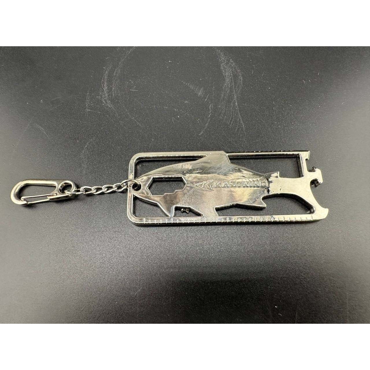 KastKing Shark Fishing Multi-Tool Keychain Silver Bottle Opener Ruler 039