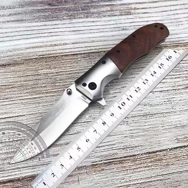 Portable Rosewood Handle Outdoor Camping Hiking Multi Functional EDC Pocket Gear
