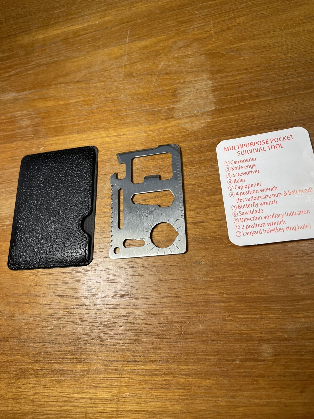 Stainless Steel Multipurpose Pocket Survival Tool Credit Card Size