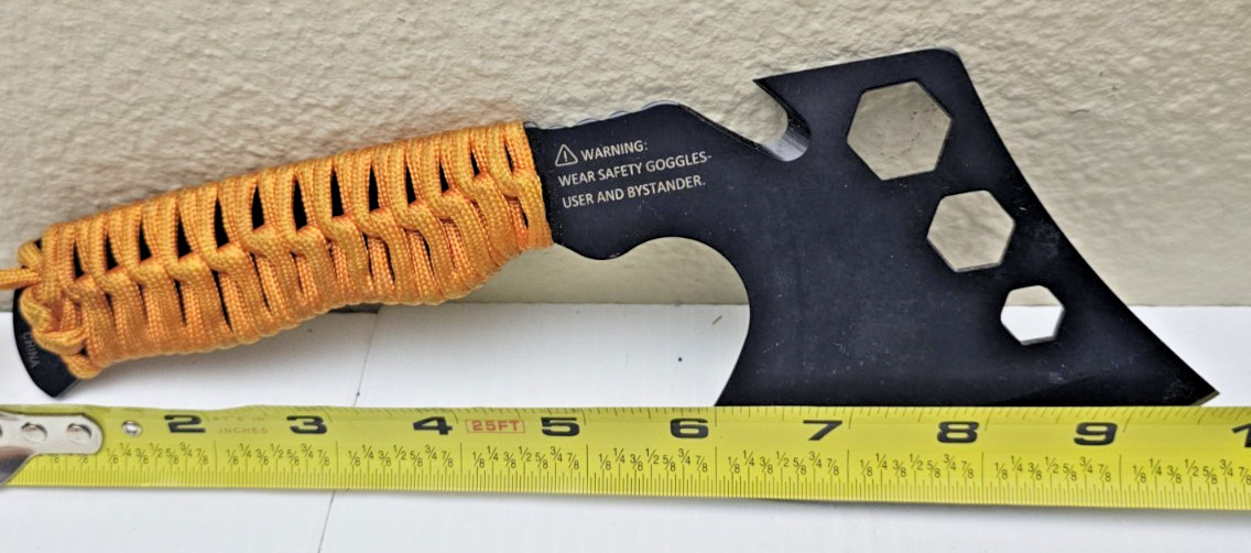 Used UST Survival Axe Hatchet Tool Paracord Handle Hex Wrench Bottle Opener