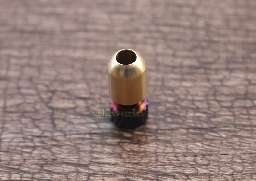 TITNAER Titanium + Brass Key Parachute Cord Knife Bead Pendant Lanyard DIY EDC