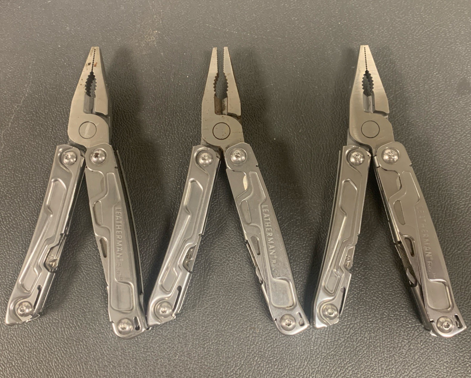 Lot Of 3 Leatherman Rev Multi Tools Acceptable To Very Good (TRT)