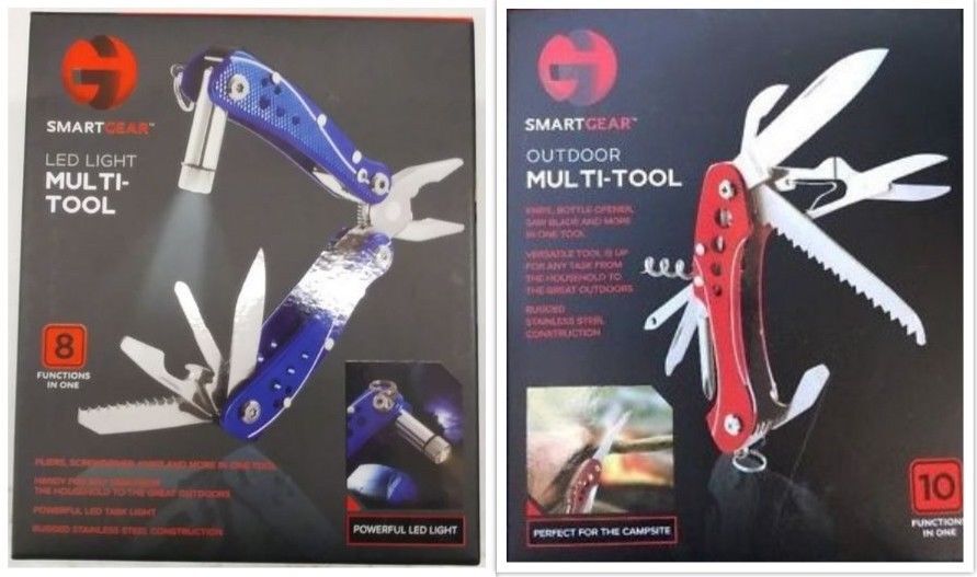 SmartGear Multi-Tools Lot of 2 Outdoor Fishing Camping Hunting Survival Prep New