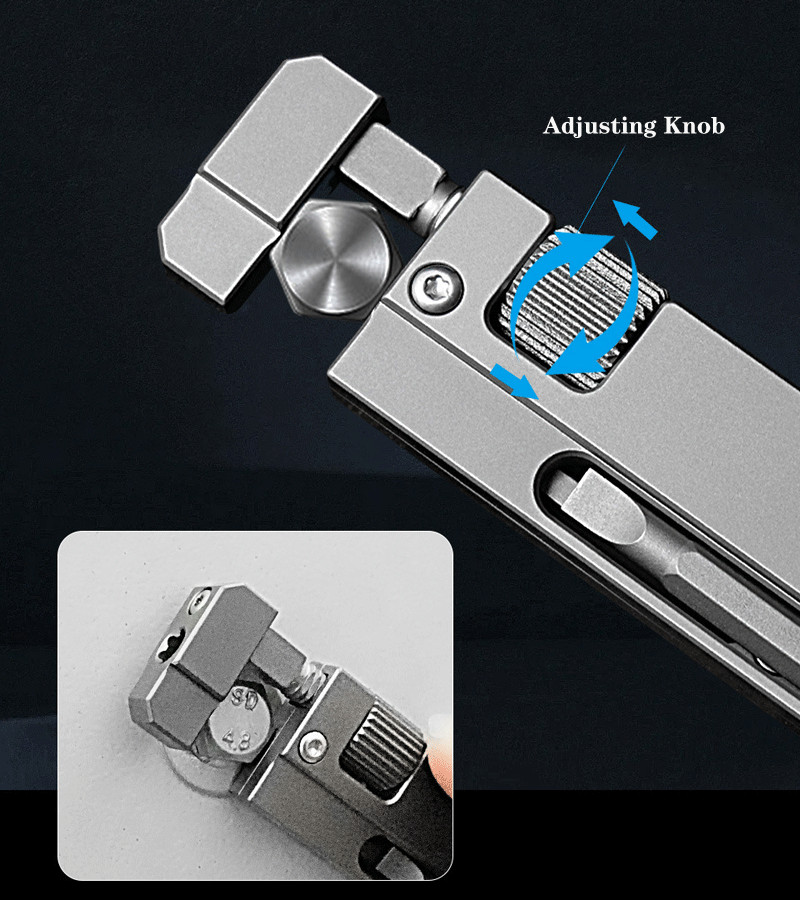 For EDC Titanium Alloy Multi Tool Adjustable Wrench Pocket With Bit Holder