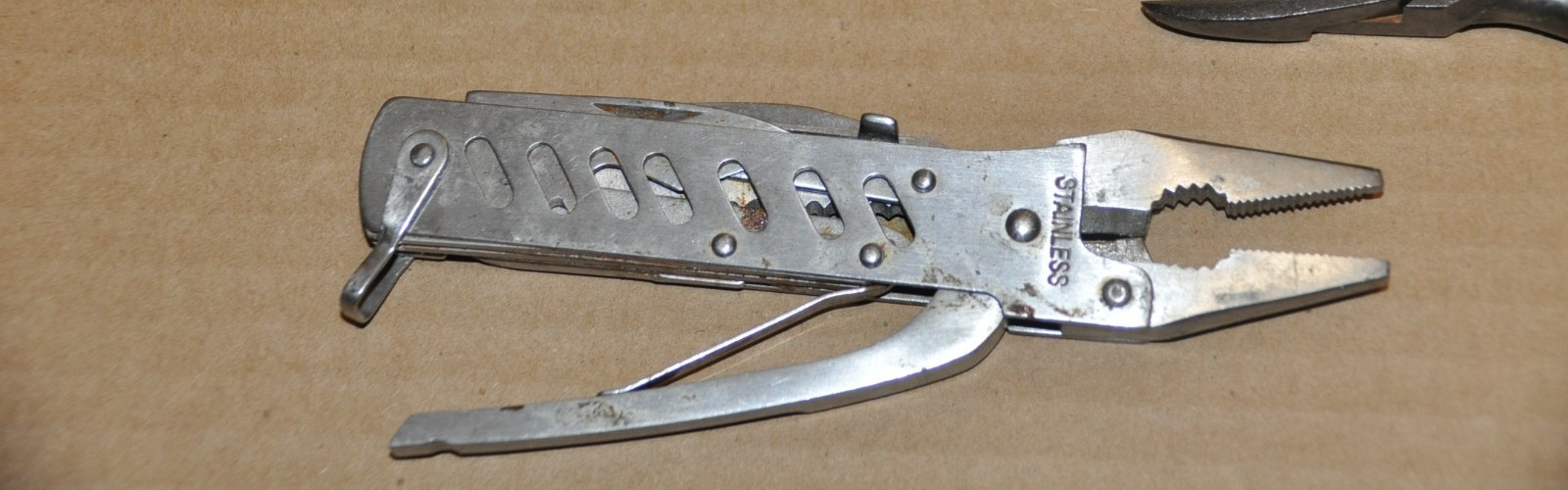 Stainless Steel MULTI Function TOOL Pocket Plier Knife Long Nose or Flat Nose