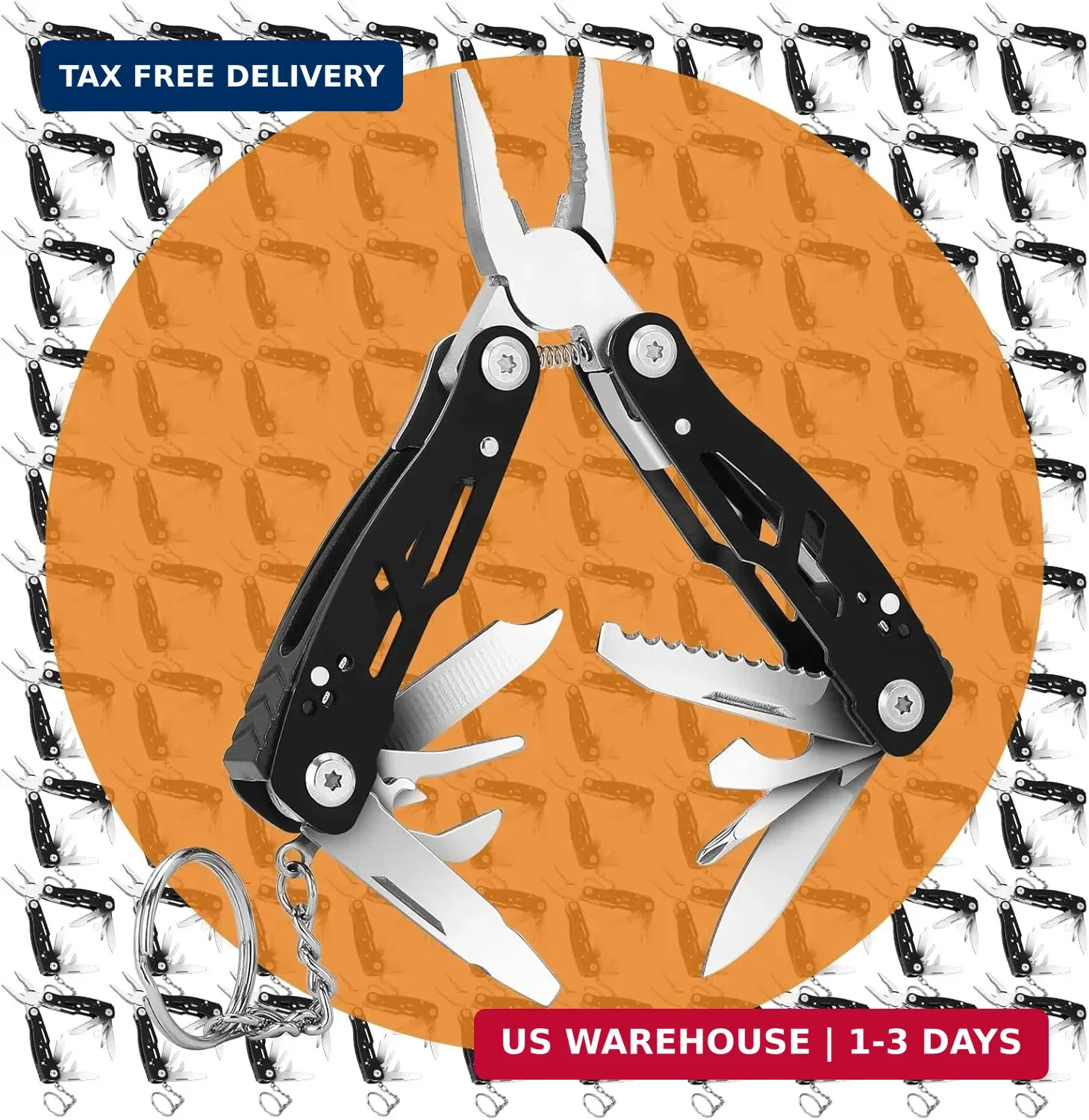 2PCS Bovgero Mini Multitool Pliers 15 in 1, Handmade Multi Tool Plier, Premium K