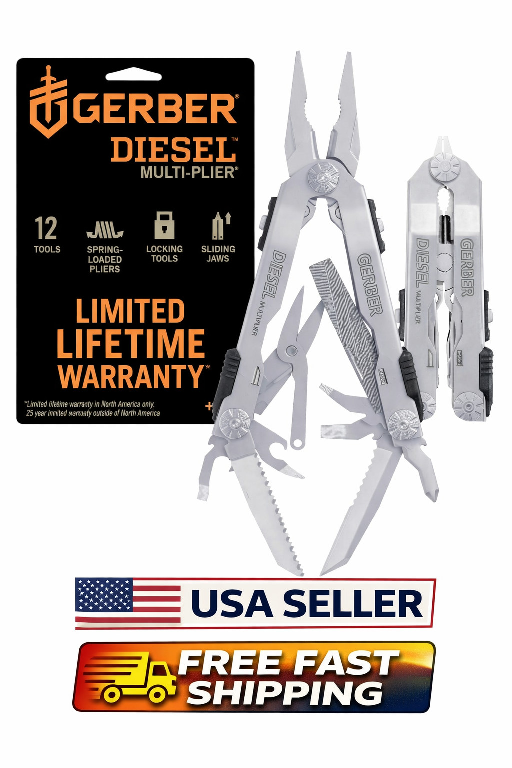 Gerber Diesel Multi-Plier – Stainless Steel (22-01470)