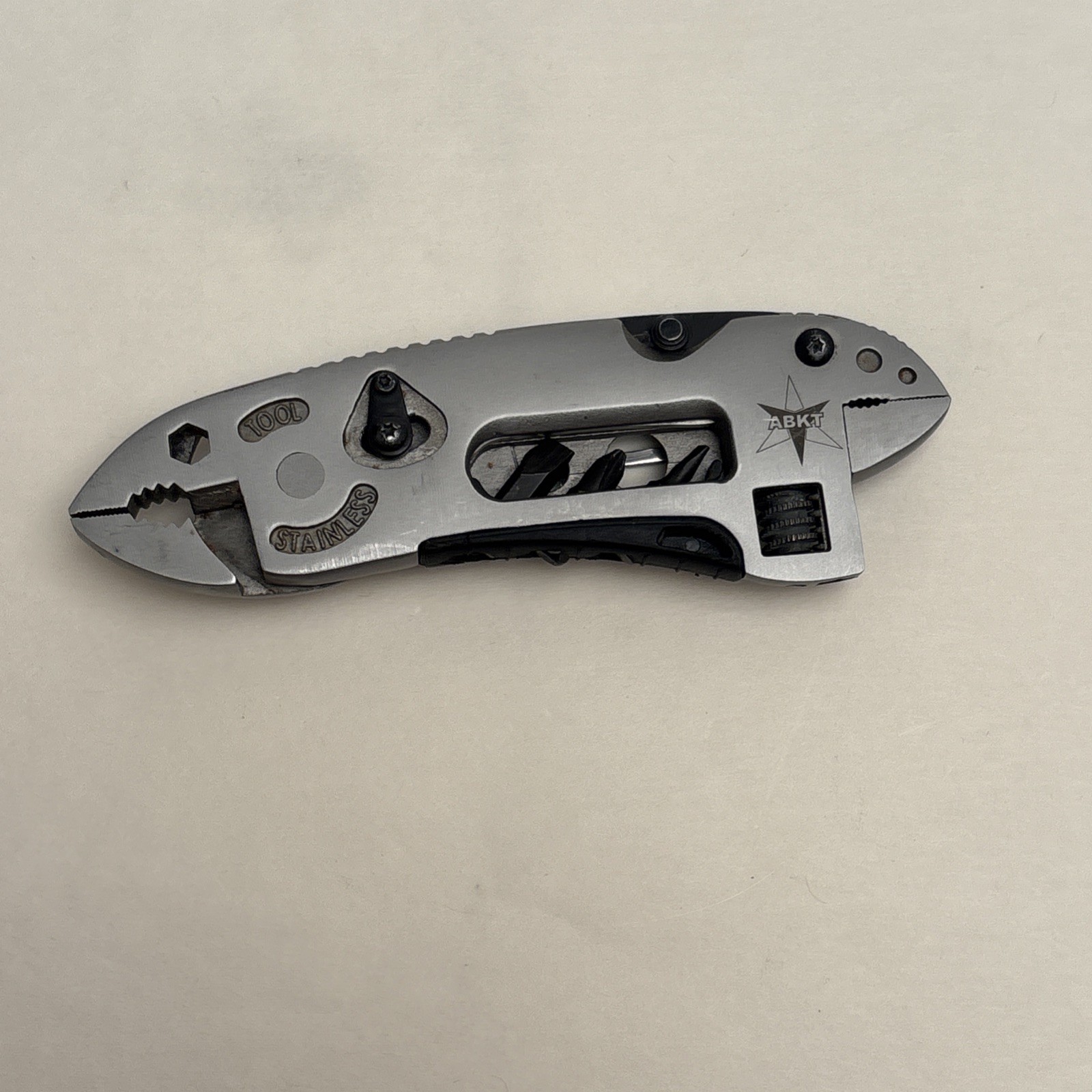 ABKT Multi Tool Set Adjustable Wrench Screwdriver Pliers Knife Survival Gear