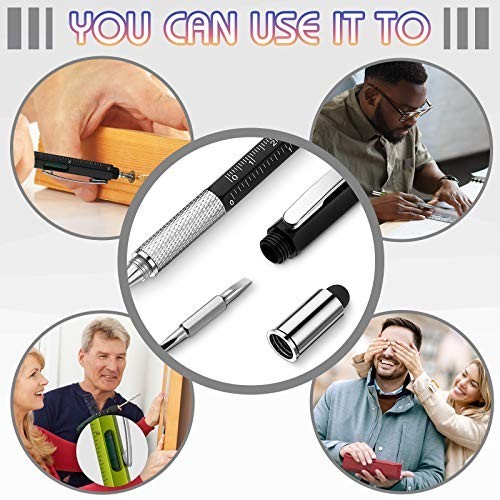 36 Pcs 6-in-1 Multitool Tech Pen Set – Ruler, Level, Screwdriver, Touch Screen,