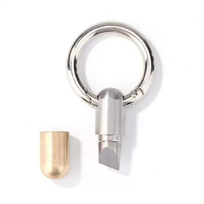 2x Capsule Knife Microblade Key Micro Cutting Tool Mini Pill Keychain Knife