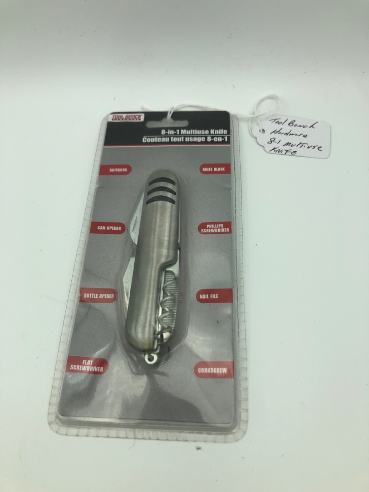 Tool Bench Hardware 8-1 Multiuse Pocket Knife