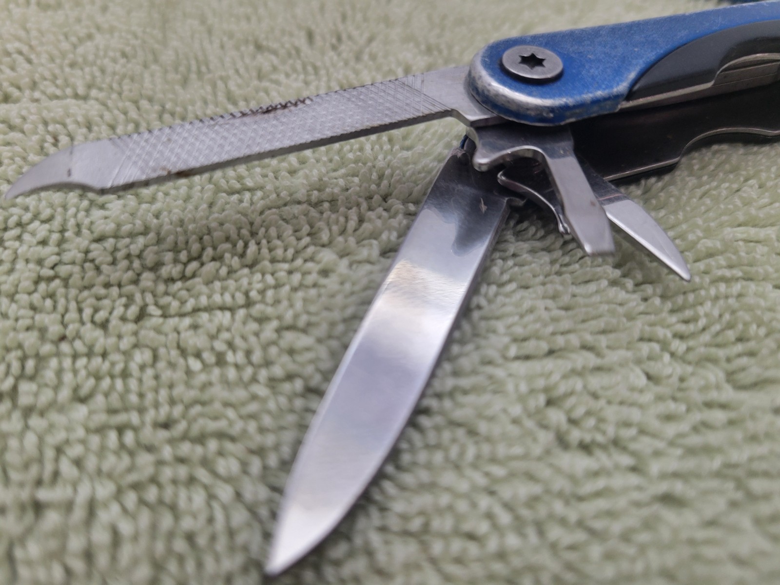 Vintage Sheffield Stainless Steel Blue Mini Multi Tool – 10 Tools