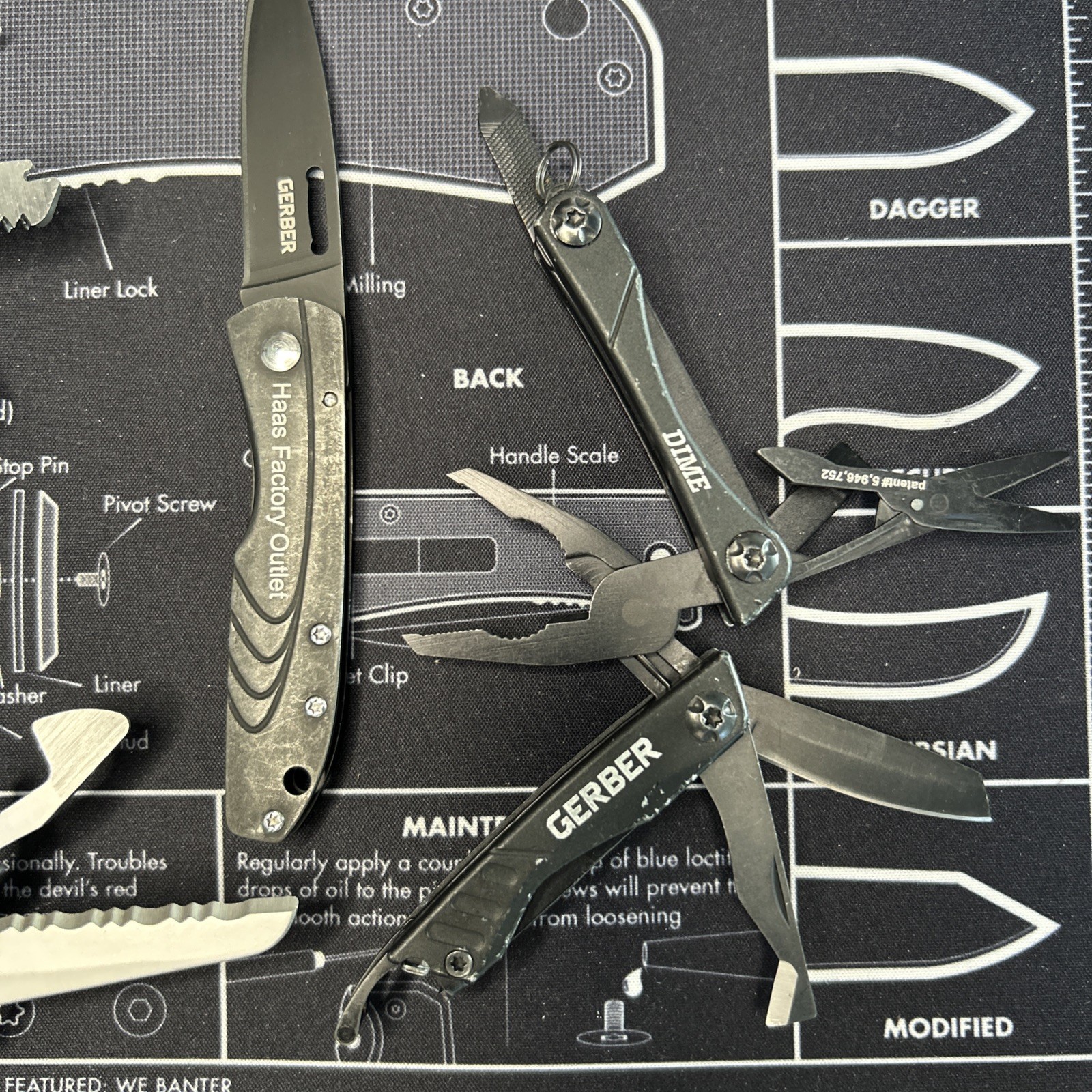 Gerber 1 BG Suspension / 1 STL 2.0 / 1 EVO Mid/ 1 Dime Compact Lot Of 4 VGUC