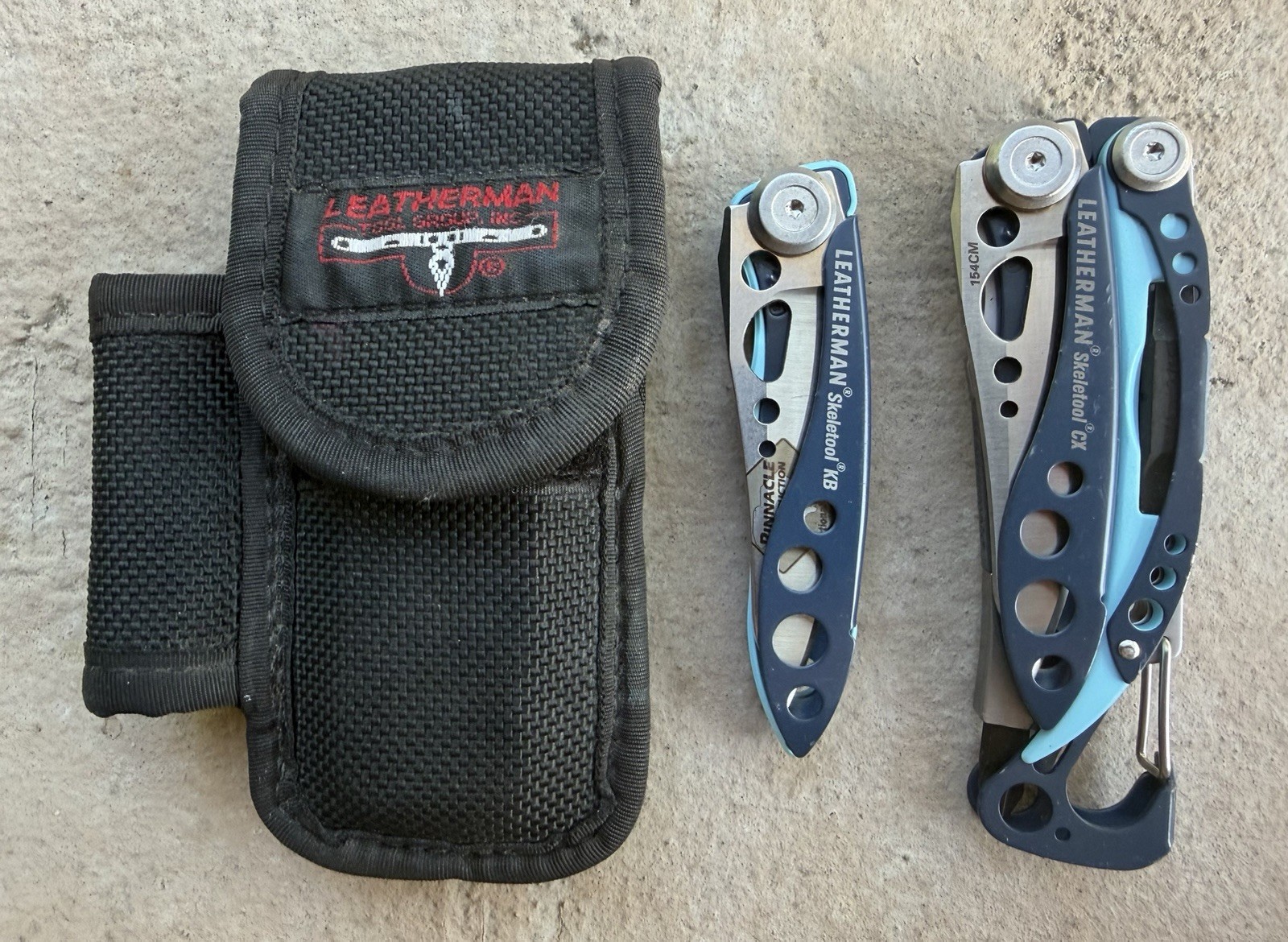 LEATHERMAN SKELETOOL CX & KB NIGHTSHADE MULTI-TOOL & KNIFE IN SHEATH, EXCELLENT!