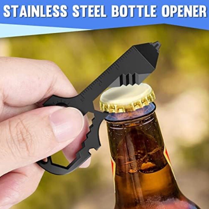 Eversee Key Shaped Pocket Tool for Keychain, 18 in-1 Multitool TSA Friendly NEW