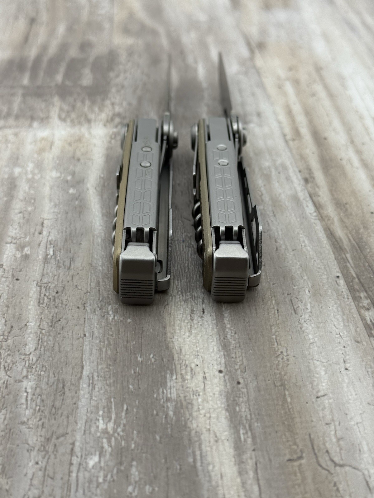 Lot of 2 Gerber Armbar Cork Gold Multi-Tool Knives