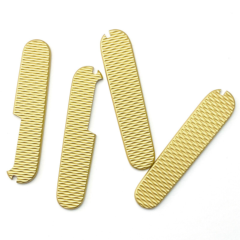 1PAIR Custom Made DIY Brass Handle Scales for 91mm Victorinox