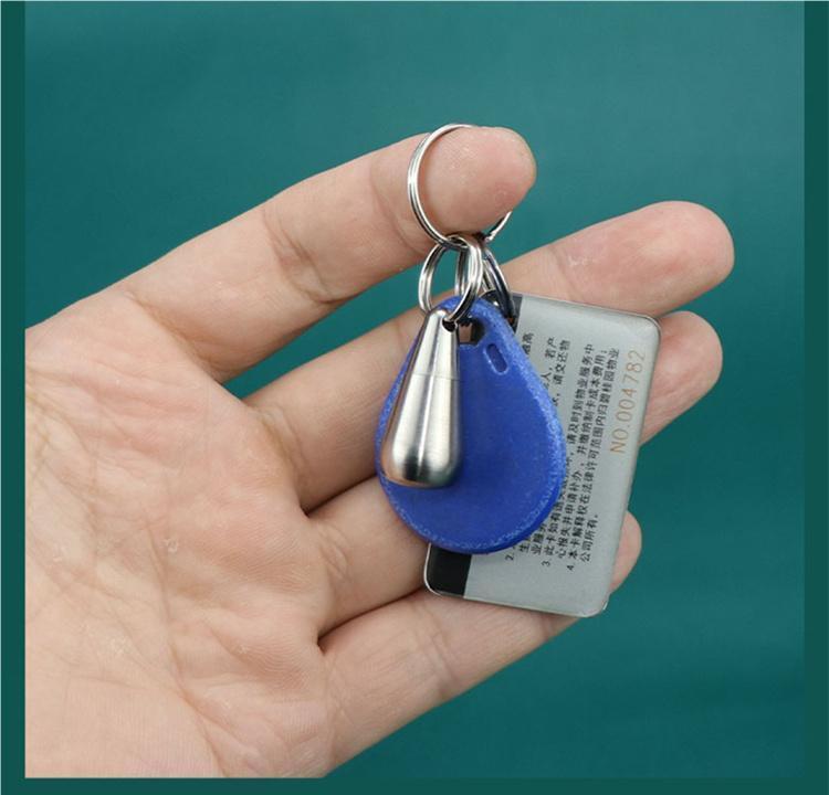 Titanium Pill Case Organizer Container Holder Waterproof EDC Keychain Pendant