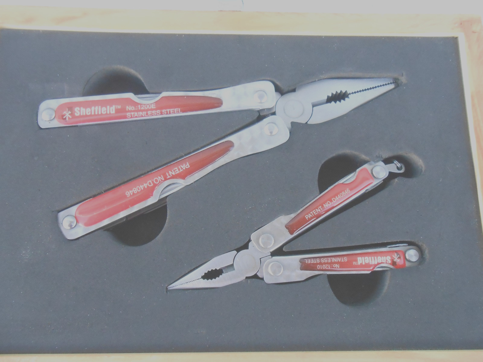 SHEFFIELD 6 Piece Multi Function Tool Kit w/ Case, Knives, Flashlight, Multi Too