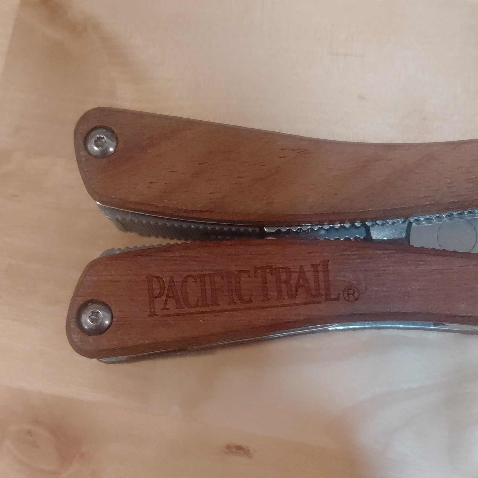 Pacific Trail Multi-Tool Brown Silver Wood Plier Knife Saw Bottle Opener