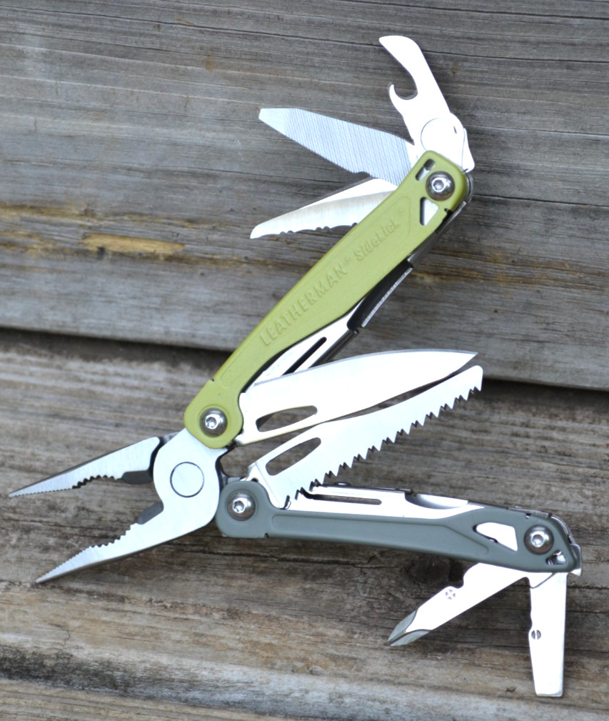 Leatherman SideKick Stainless Steel Green Multi-tool Knife Pocket Clip-New Other