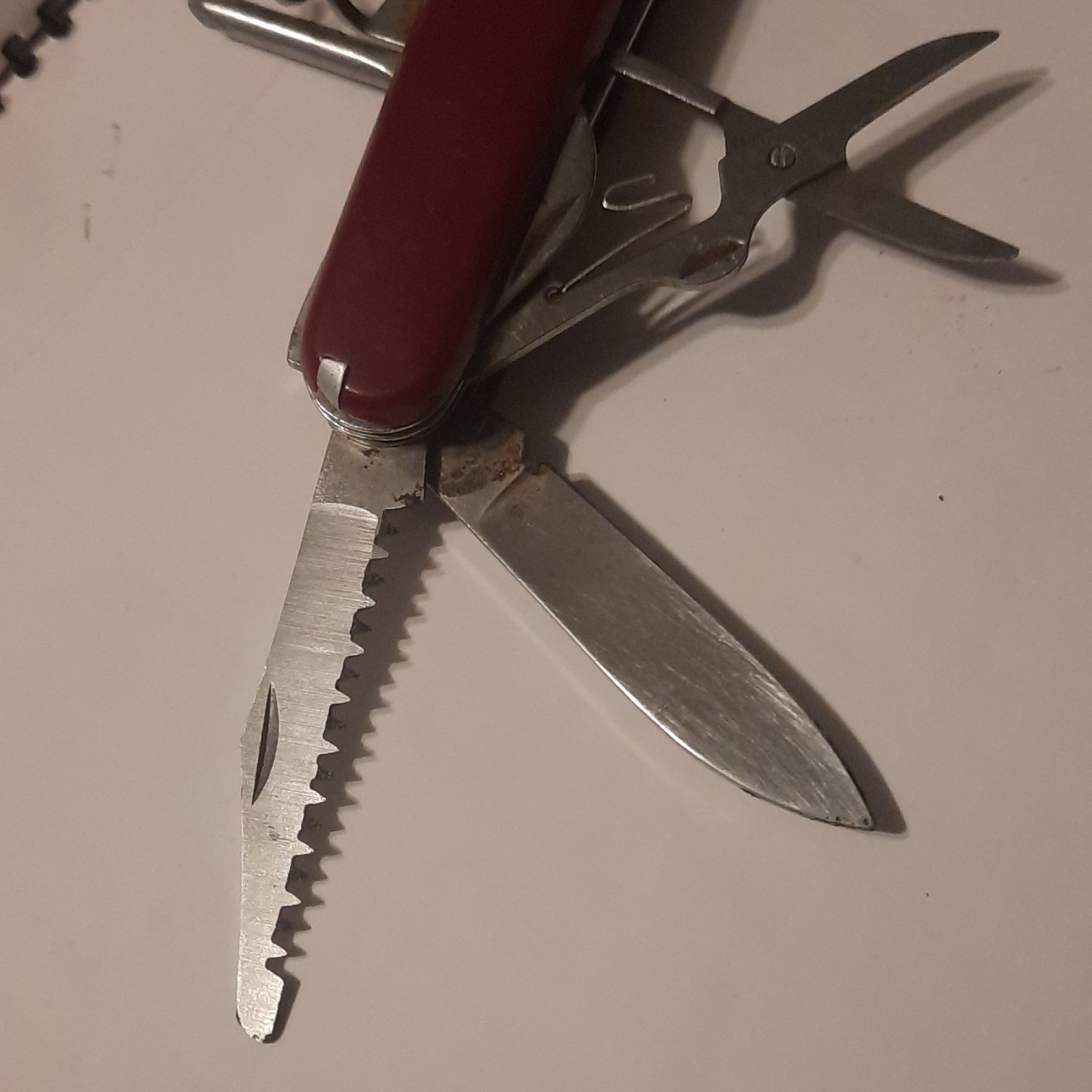 Red Multi-Tool Pocket Knife Stainless Steel with Knife, Scissors, Corkscrew