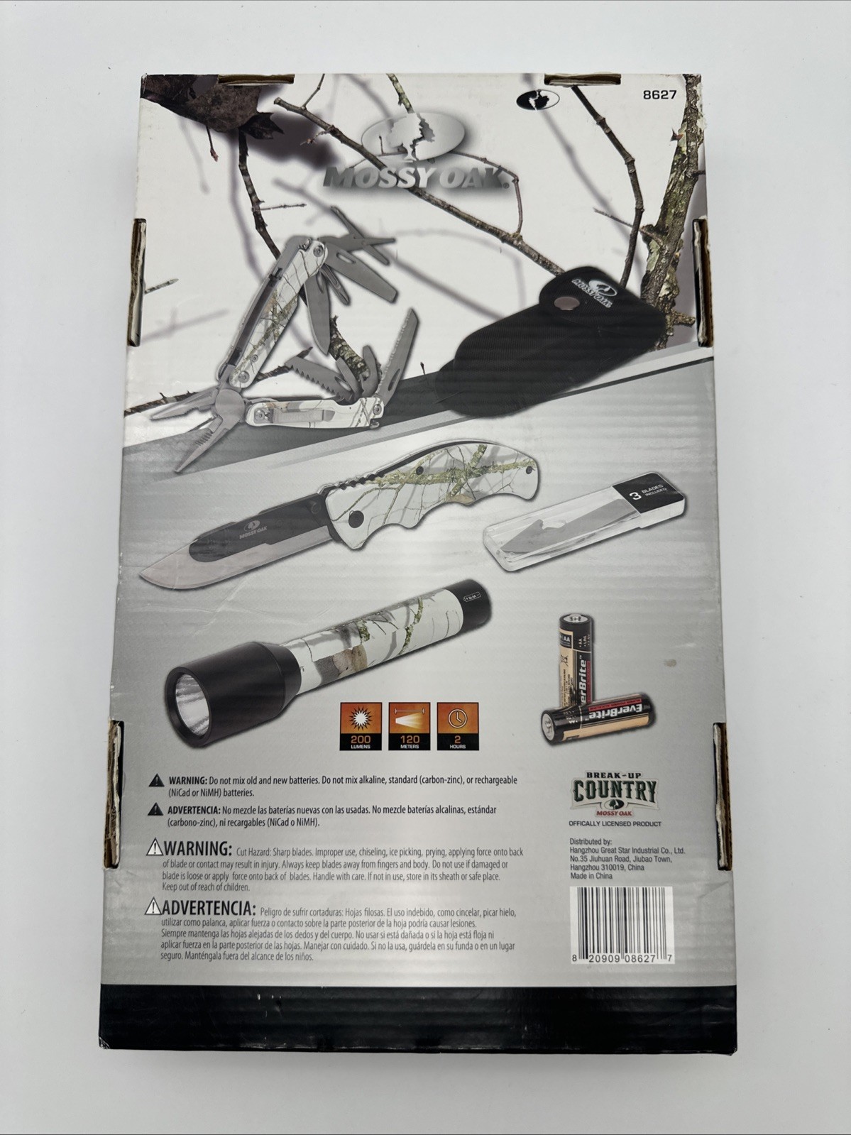 Mossy Oak 3PK Everyday Carry Gift Set – Flashlight – Multi tool – Blade