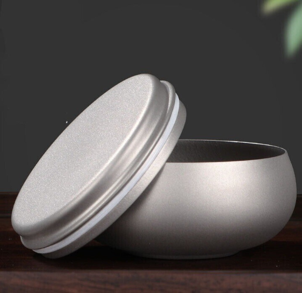 Pure Titanium Waterproof Container Can Pill Case Holder Box Tea Storage Jar EDC