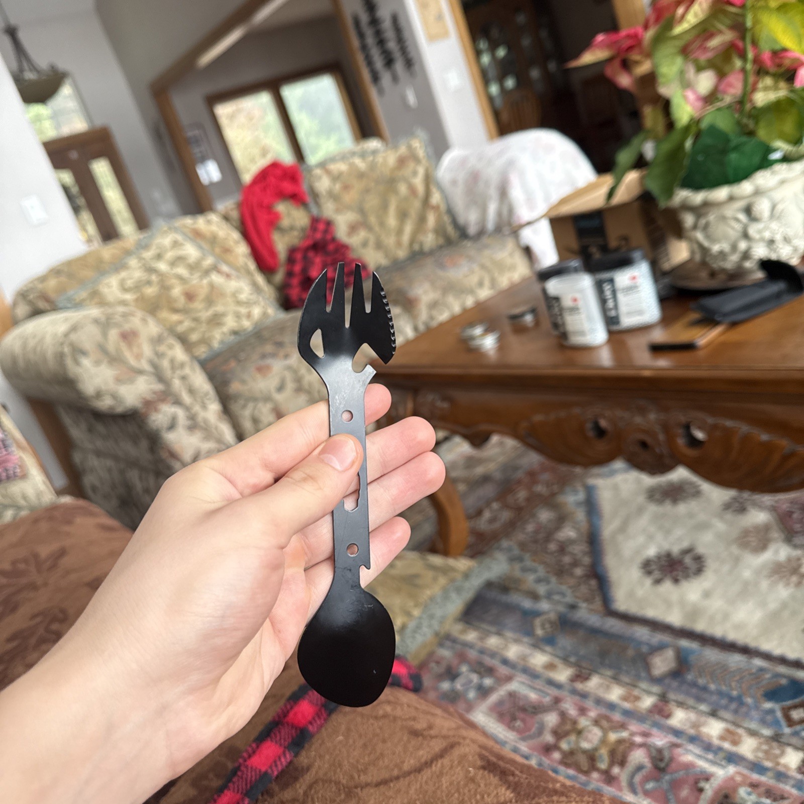 10-in-1 Multi Function Tactical Stainless Steel Fork Spoon Survival Tool Camping