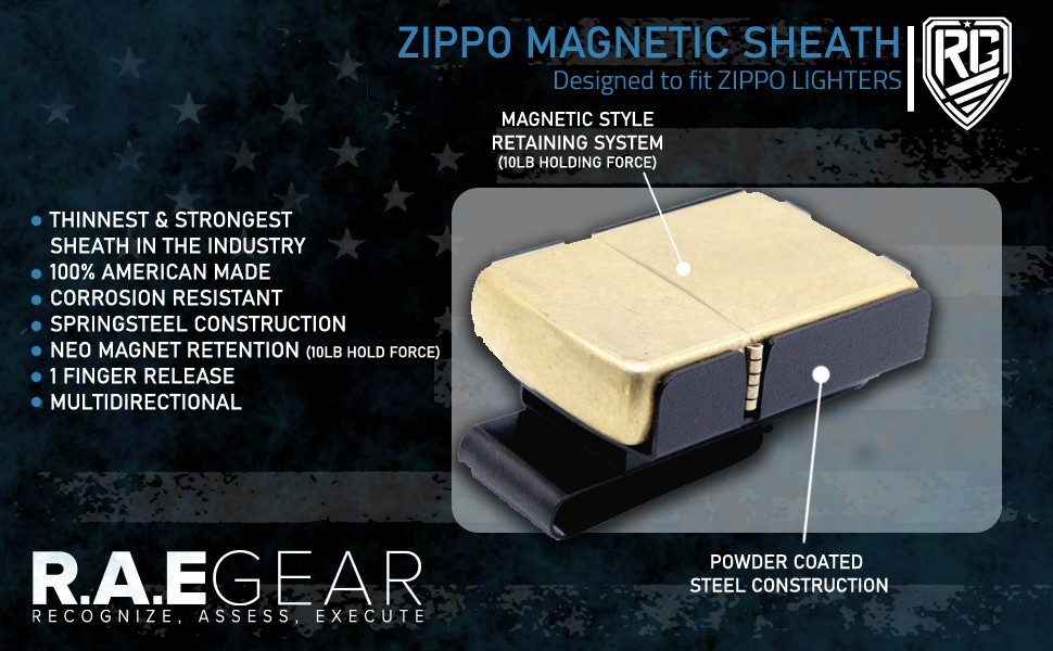 ZIPPO lighter sheath – designed by RAE GEAR USA – compatible with ZIPPO