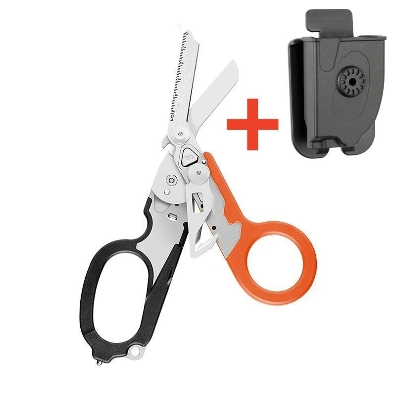 Tactical Folding Scissors – Survival Multi-Tool First Aid Camping EMT Gear