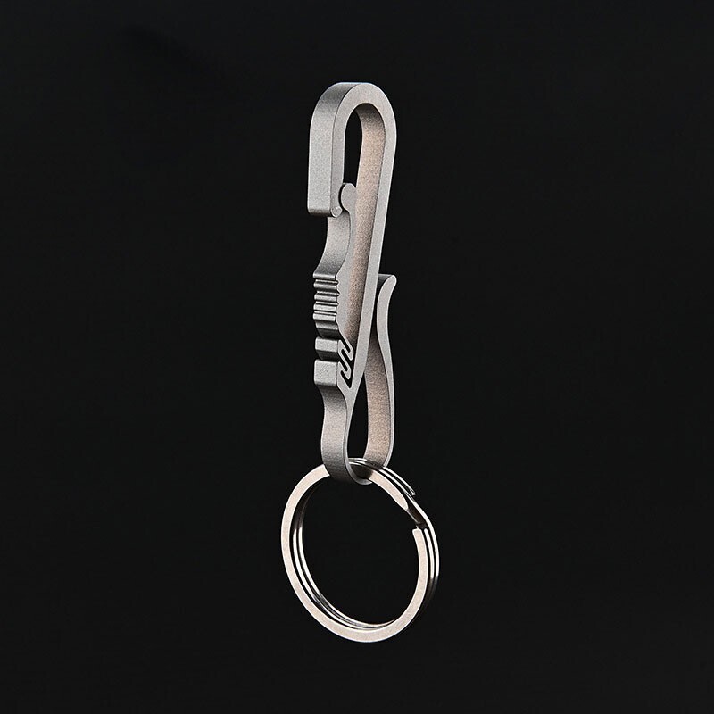 Pure Titanium Alloy Key chain Carabiner with Key Ring Waist Hanging Buckle Tool