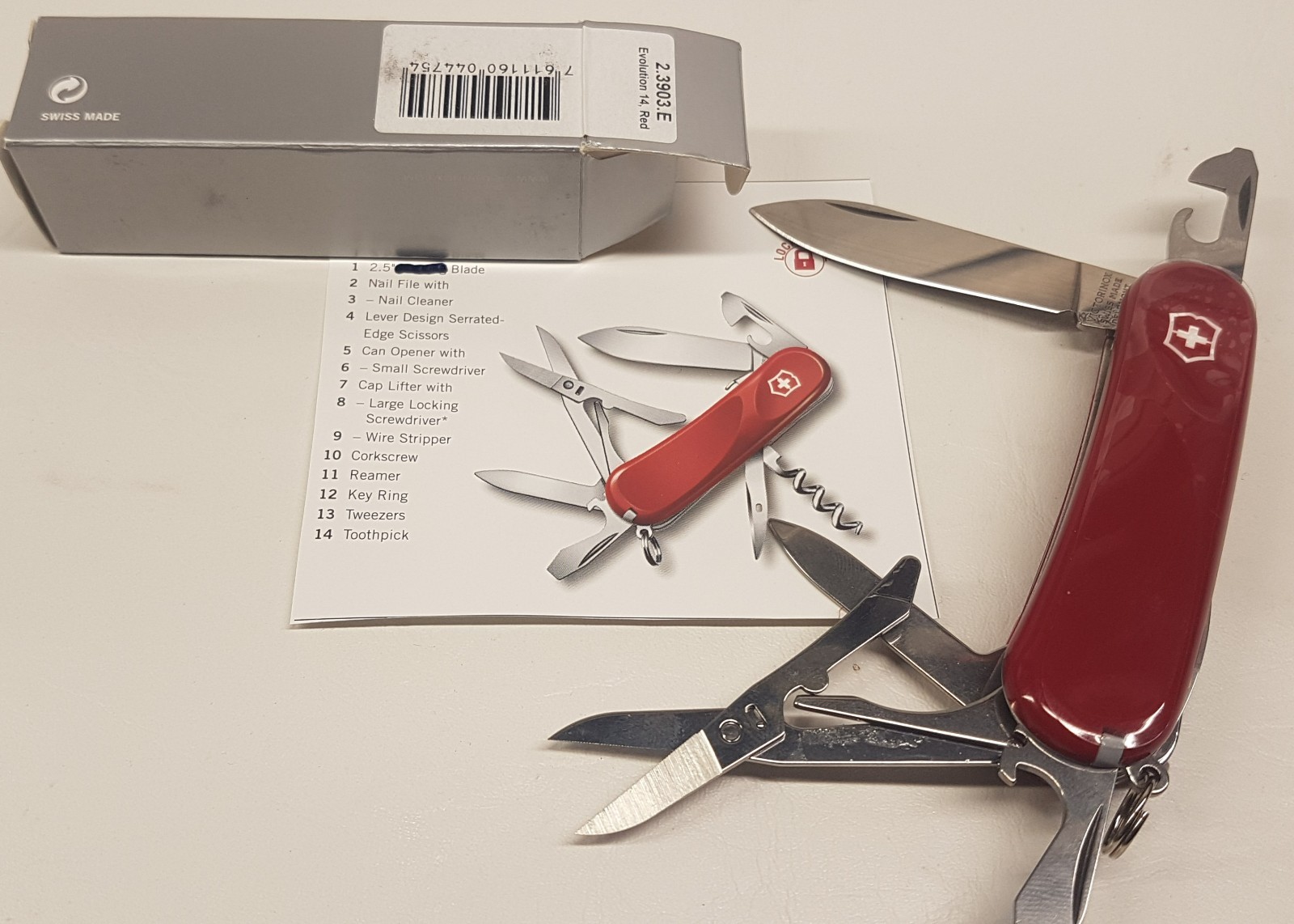 Victorinox Swiss Army Knife EVOLUTION 14 Red NEW old stock in Original box