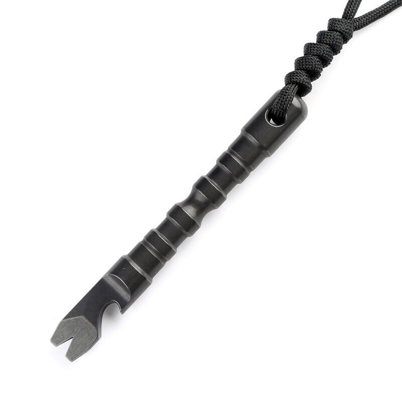 TC4 Titanium Alloy Pry Bar Crowbar Opener Tactical Survival EDC Multi Tools
