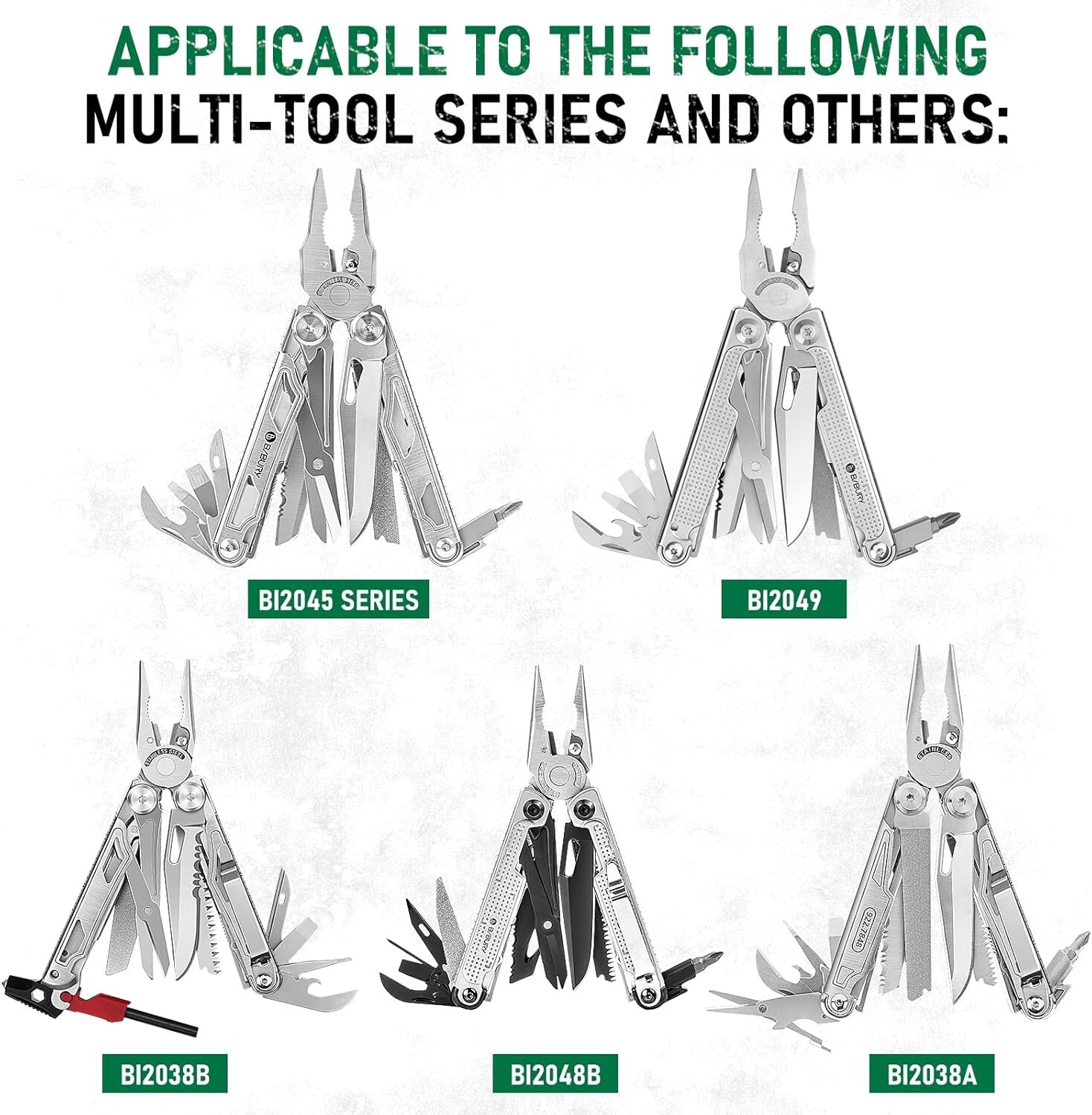 BIBURY Multitool Pliers Spare Parts Kit, Replaceable Wire Cutter, Screwdriver &