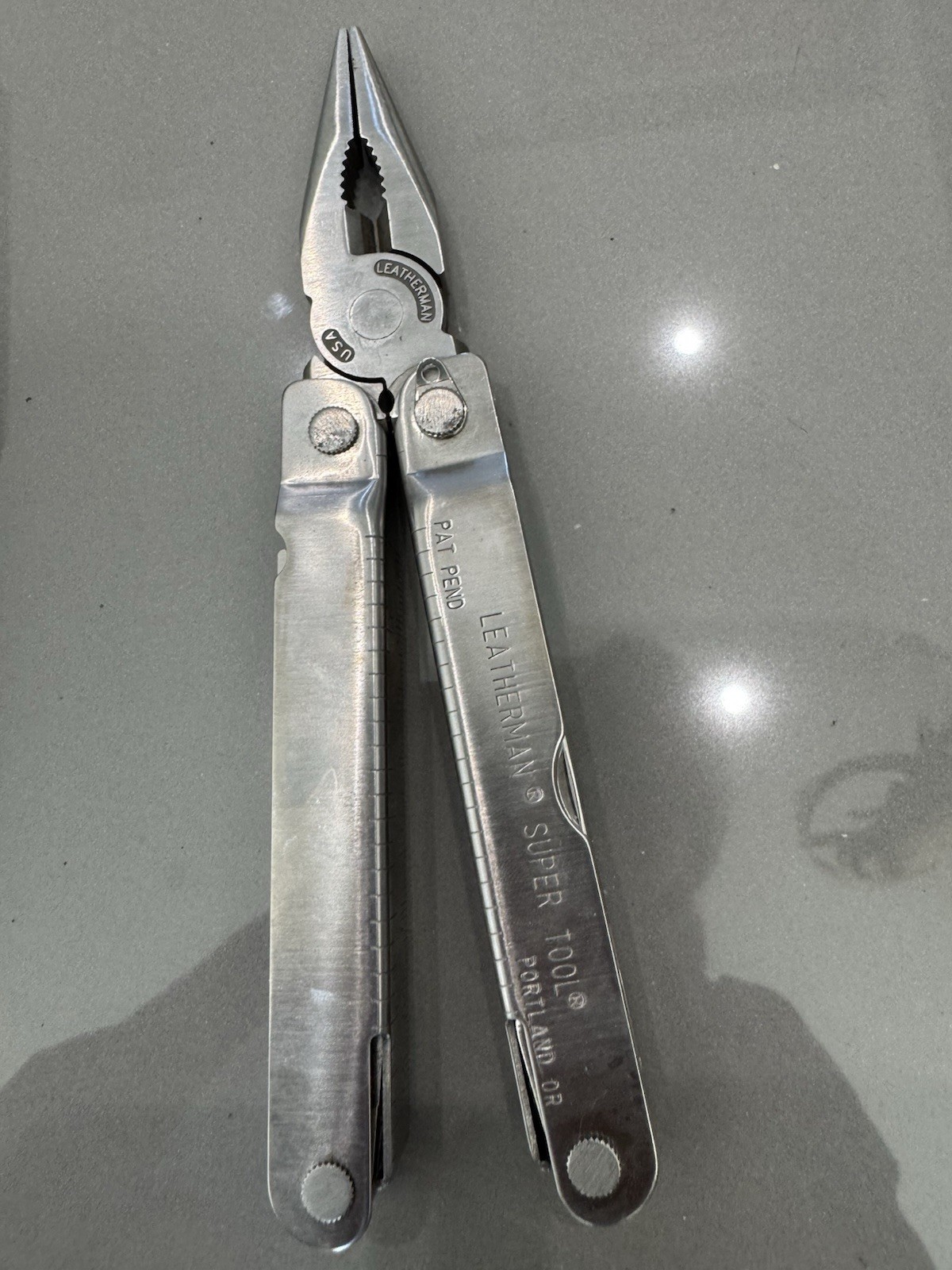 Leatherman Super Tool 1995 Vintage with Original Leather Sheath, USA Made