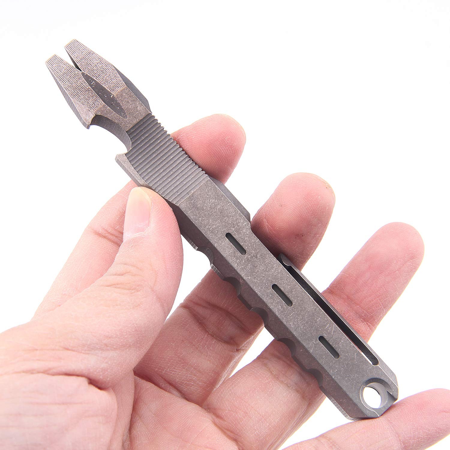 Hamans Titanium Pry Bar with Nail Puller Bottle Opener Function with Pocket C…