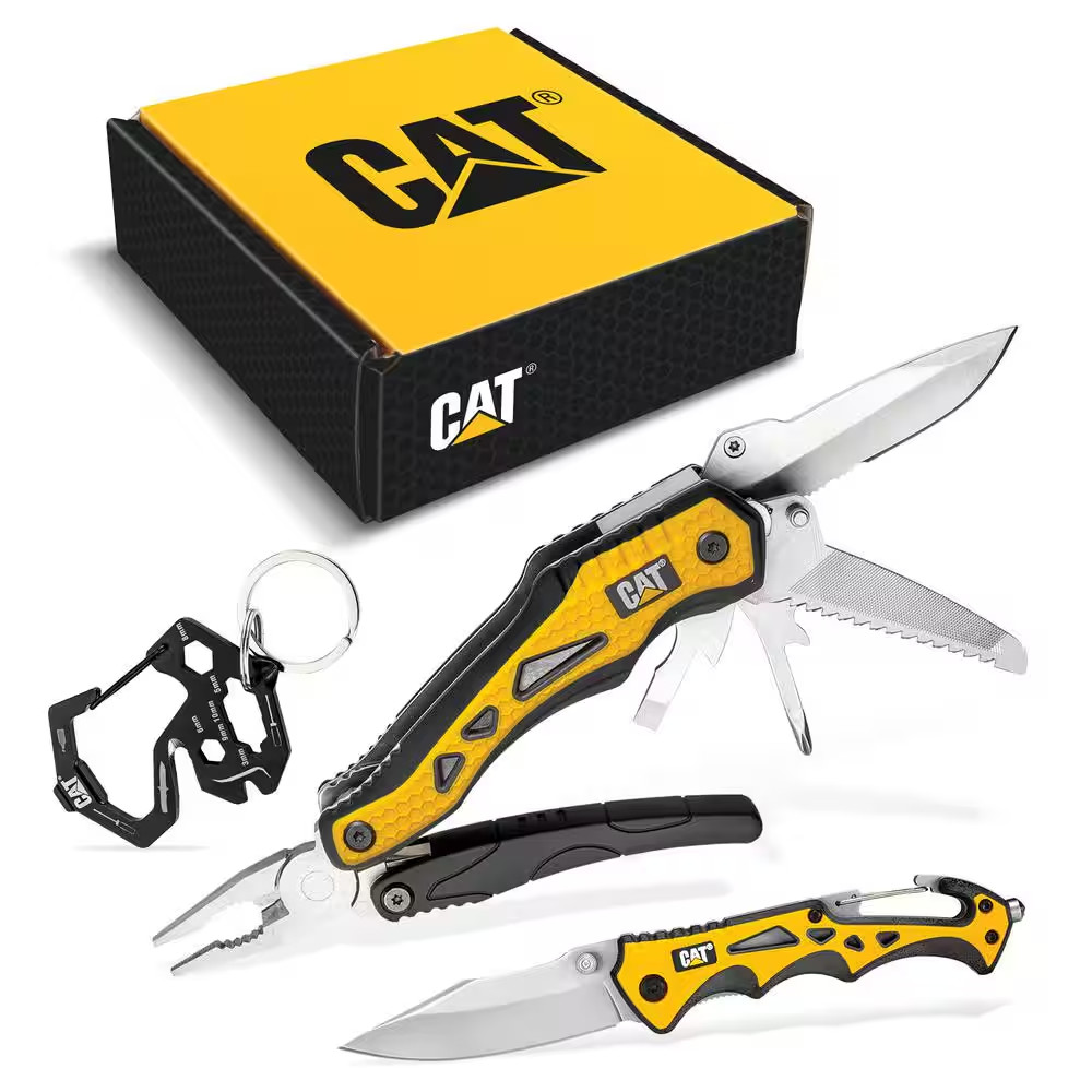 3 Piece 10-In-1 Multi-Tool, Knife, and Key Chain Gift Box Set