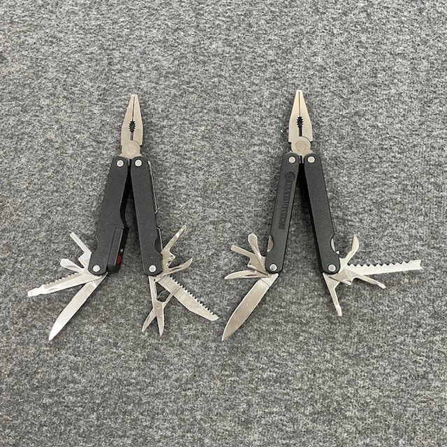 Lot Of 2 Multi Tool Pliers With 8 Tools Black