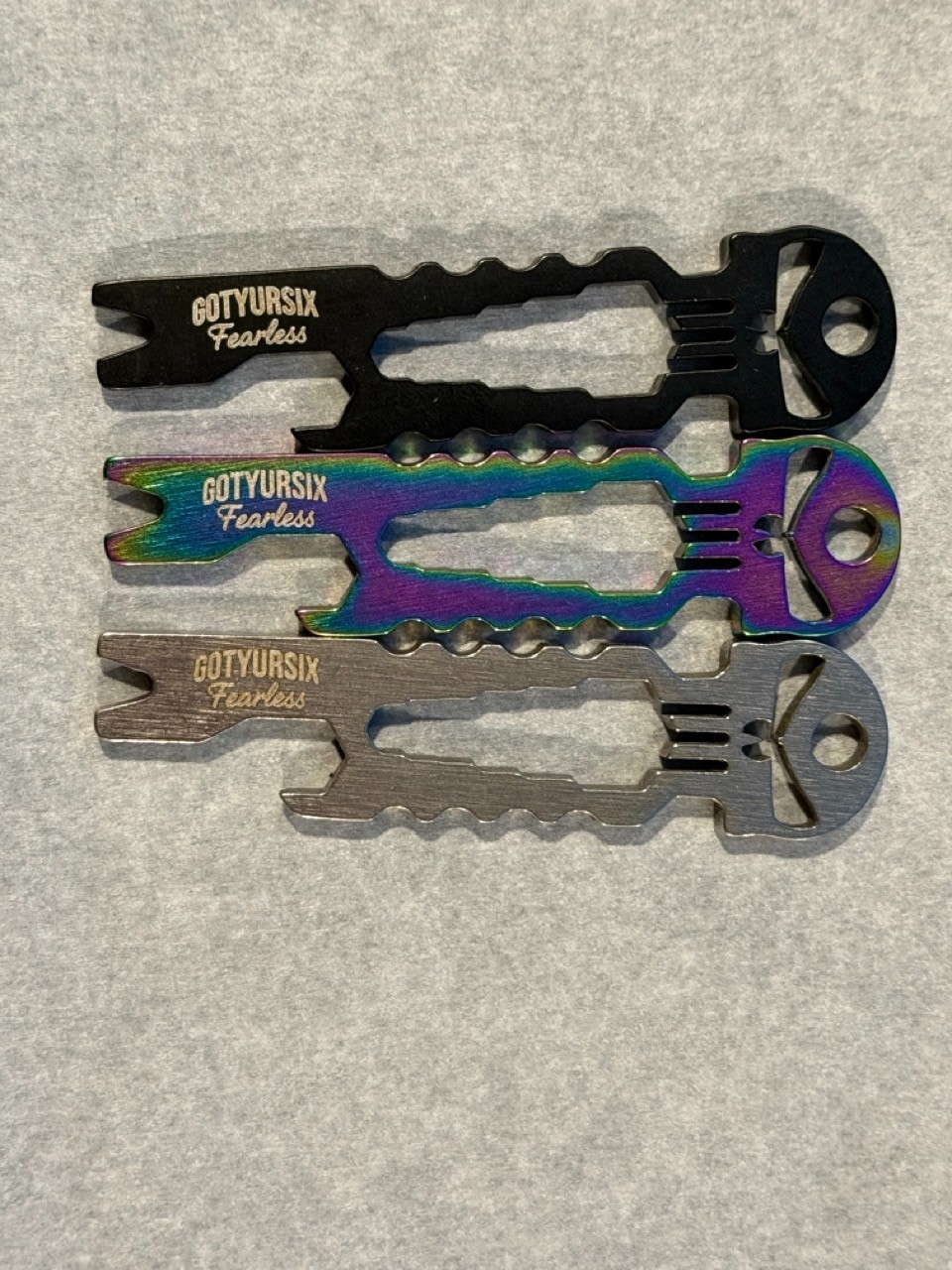 EDC-PUNISHER 6-In-1 COMPACT KEYCHAIN MULTI-TOOL