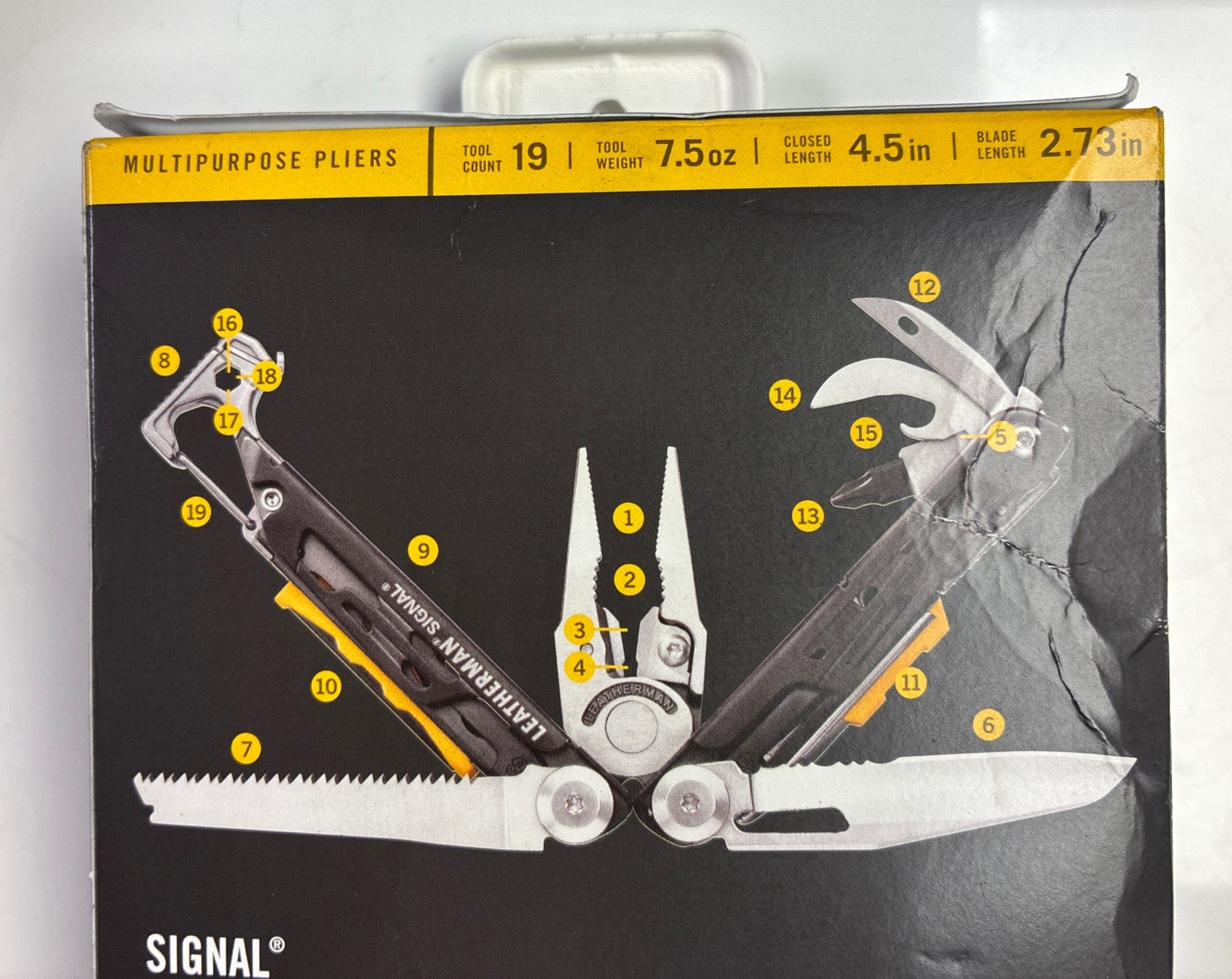 LEATHERMAN Signal 19-in-1 Multi-tool for Outdoors Camping Hiking Fishing DMG Box