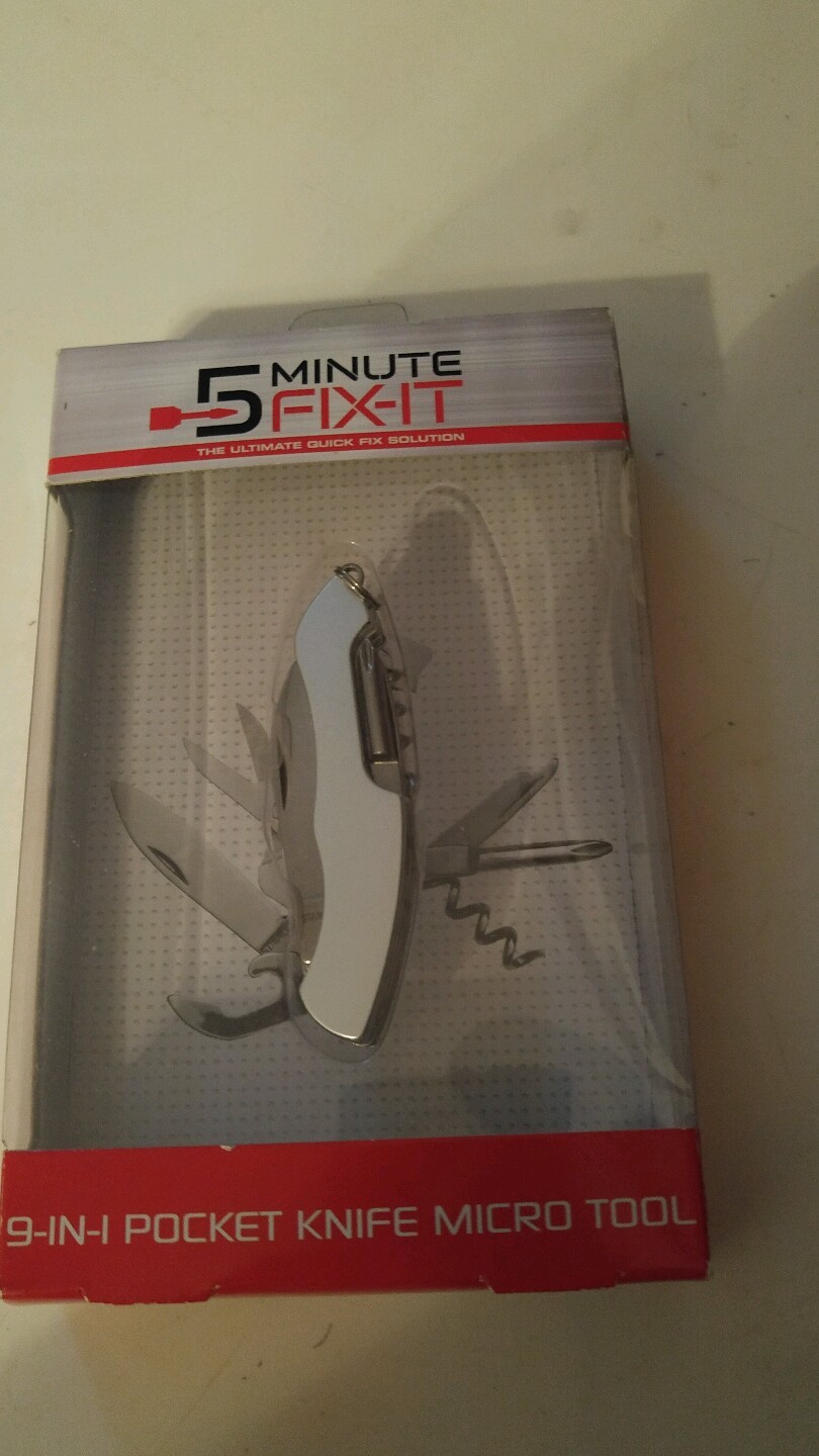 9-in-1 pocket knife micro tool 5 minute fix-it NEW