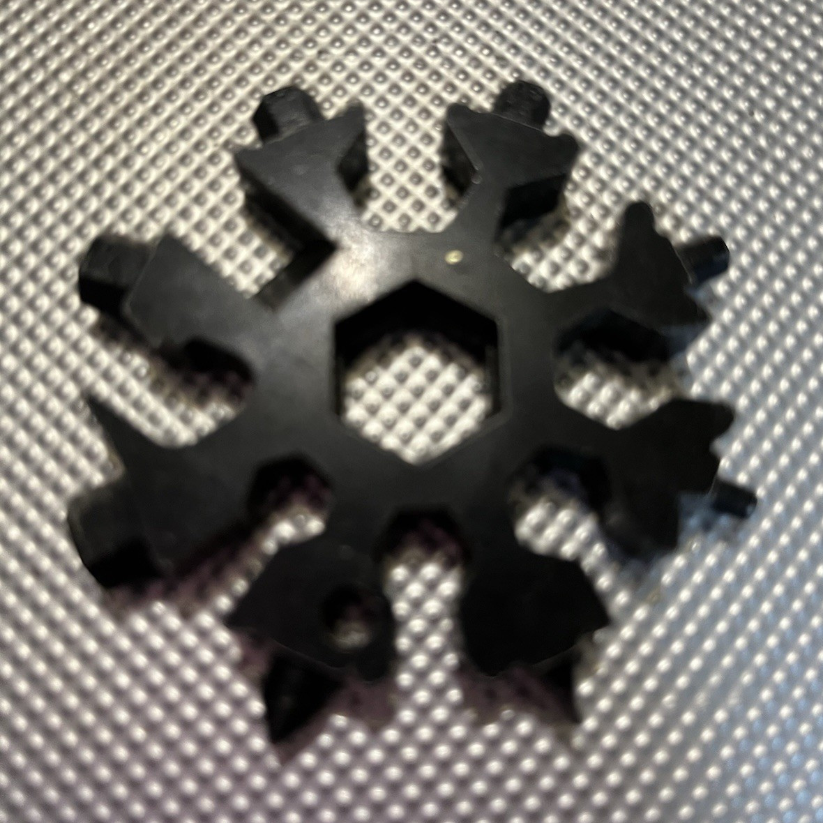 Black Snowflake-Shaped Steel Multi-Tool Hex Wrench Screwdrivers Lightweight