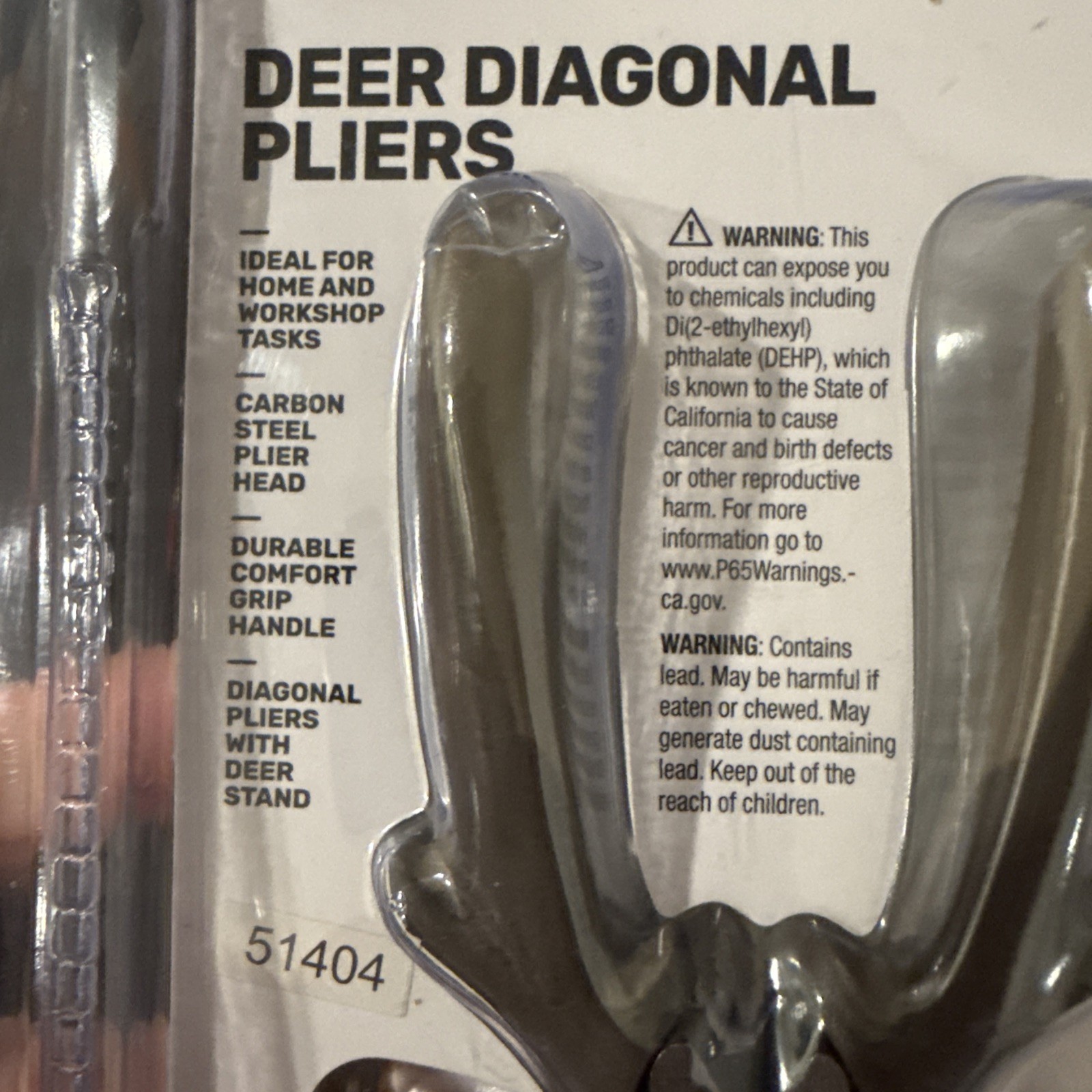 Barn Star Carbon Steel Diagonal Pliers with Deer Stand, Adorable NEW